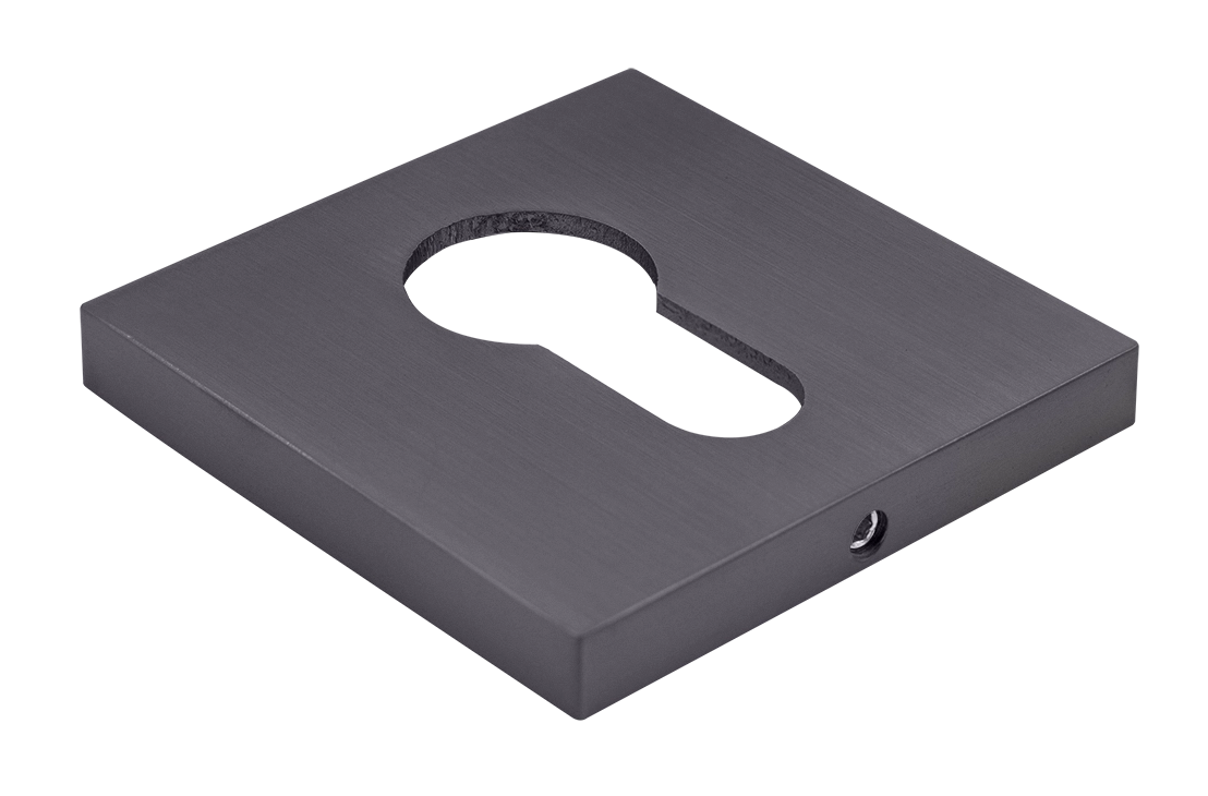 Накладка на замок MH-KH-S6 GR квадратная под евроцилиндр, цвет graphite фото купить Уральск