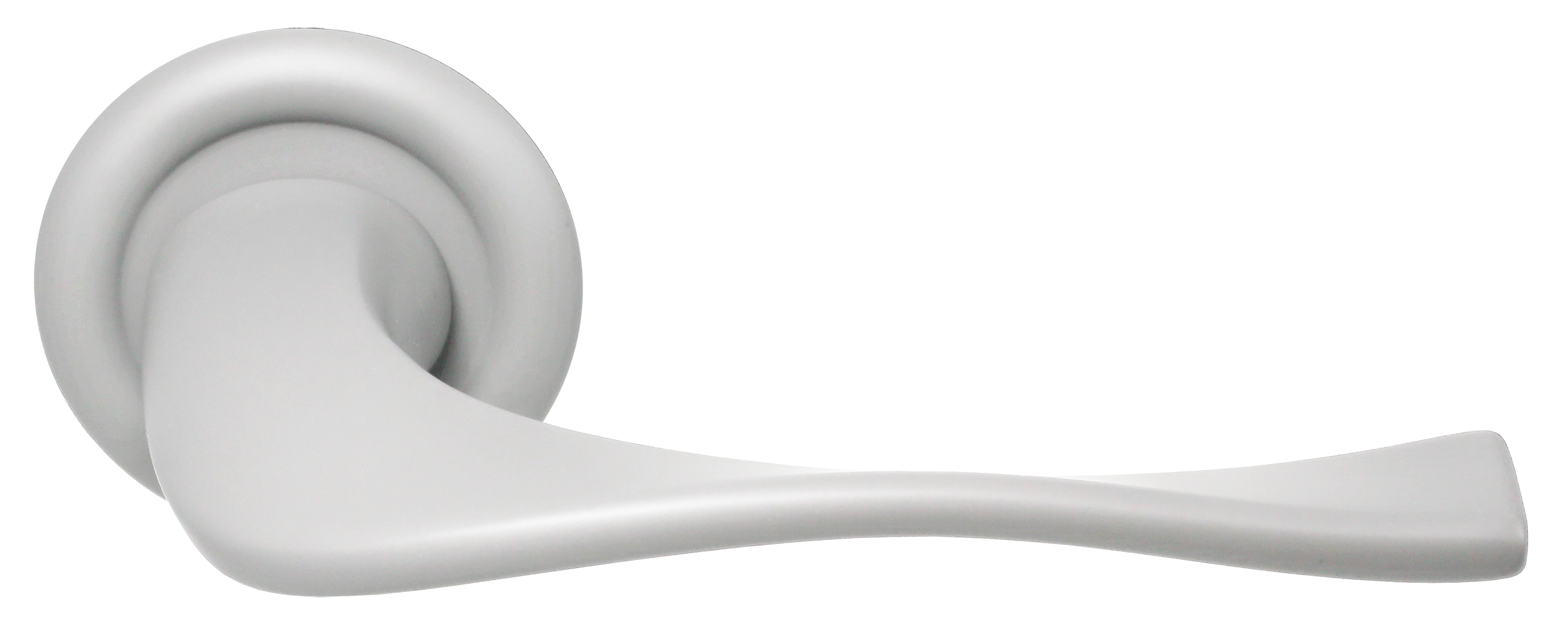 Ручка дверная SKYSCRAPER R7 SSW на круглой розетке, цвет Стокгольмский снегопад/Stockholm Snowfall фото купить Уральск