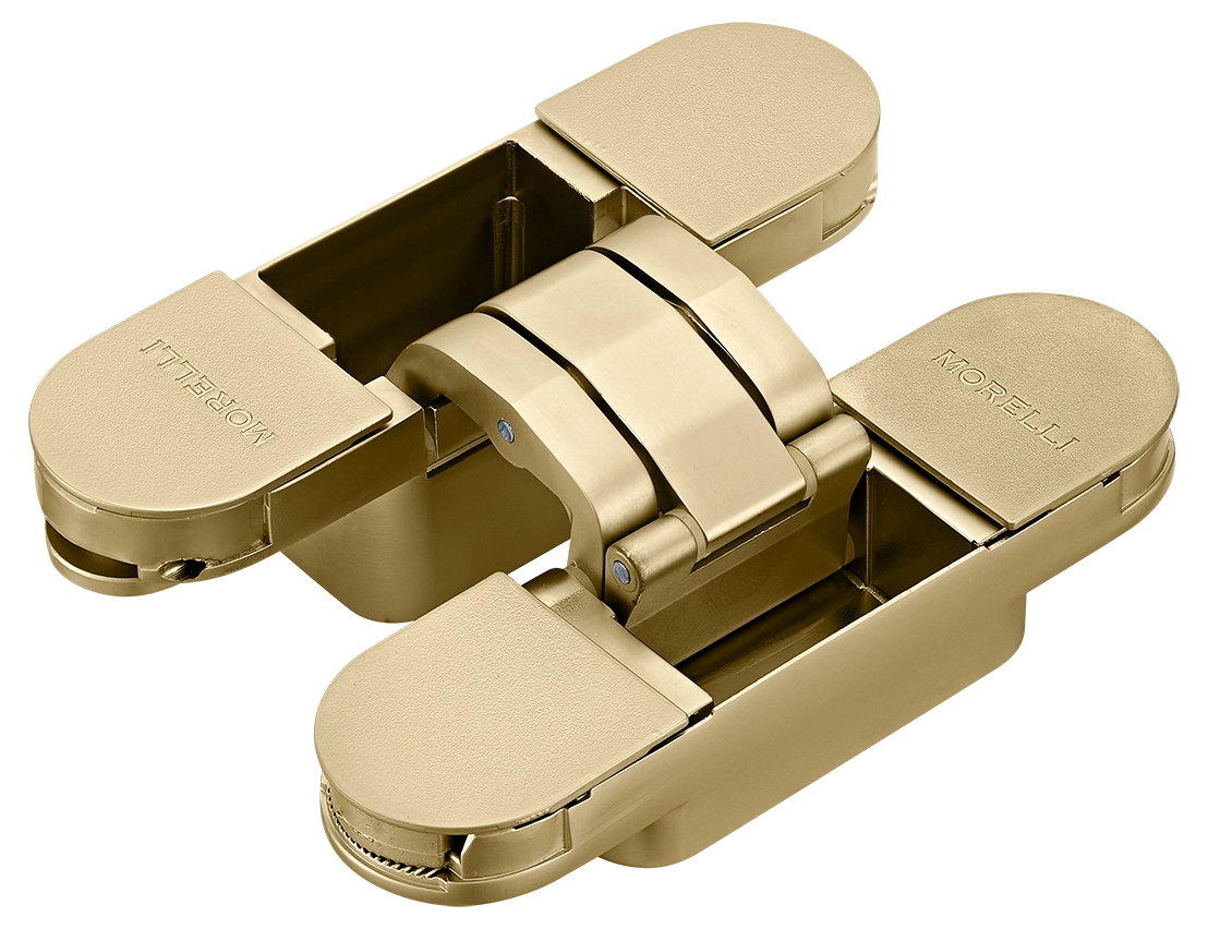 Петля скрытая HH-24 MSG врезная с 3D-регулировкой вес полотна до 40 кг, цвет матовое сатинированное золото фото купить Уральск