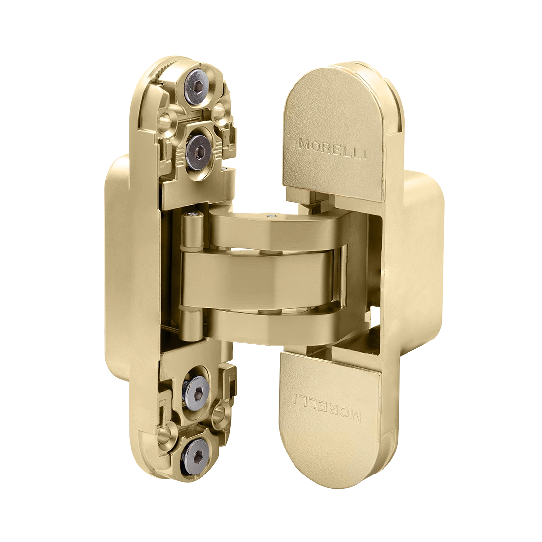 Петля скрытая HH-24 MSG врезная с 3D-регулировкой вес полотна до 40 кг, цвет матовое сатинированное золото фото купить в Уральске