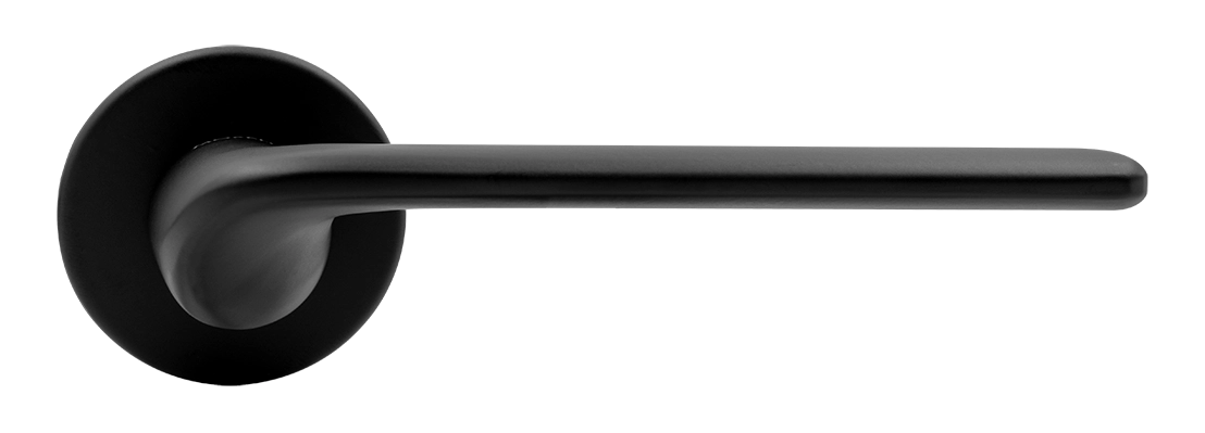 Ручка дверная TOMORROW R5 NERO-ST на круглой розетке, цвет черный soft-touch, ЦАМ фото купить в Уральске