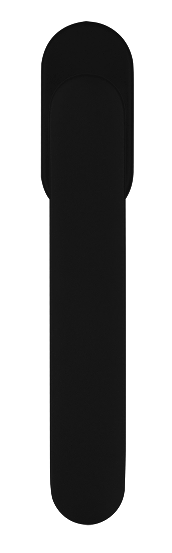 Ручка оконная LE BOAT W1 NERO-ST на прямоугольной розетке, цвет черный soft-touch, латунь фото купить в Уральске