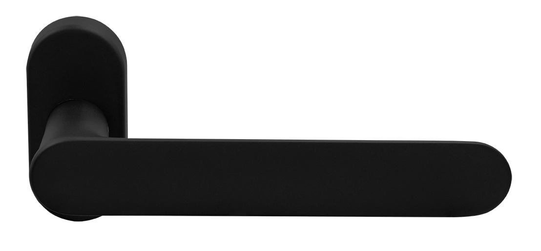 Ручка оконная LE BOAT W1 NERO-ST на прямоугольной розетке, цвет черный soft-touch, латунь фото morelli Уральск