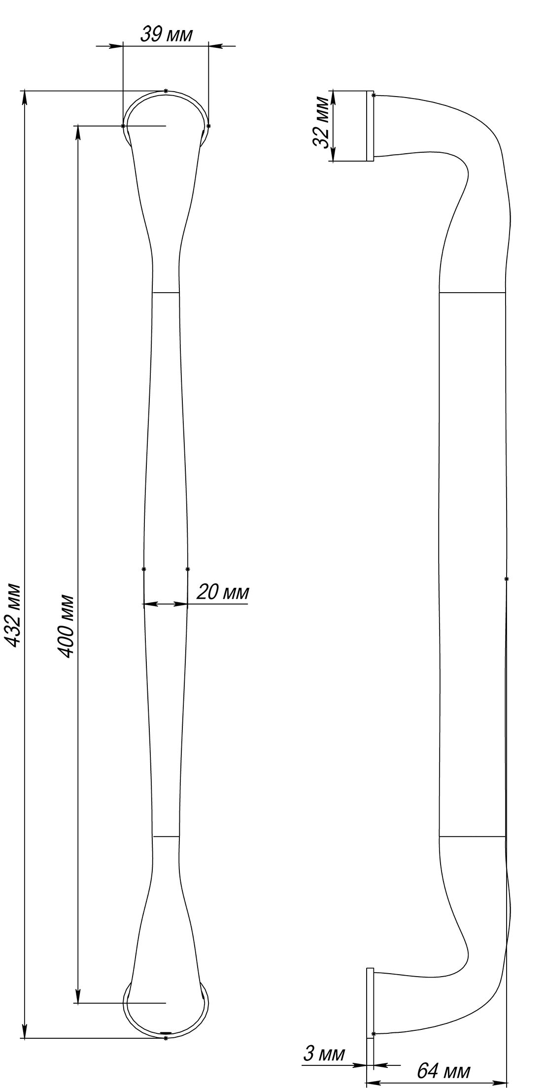 Ручка-скоба LVB PH SST, цвет Летняя гроза/Summer Storm фото купить в Уральске