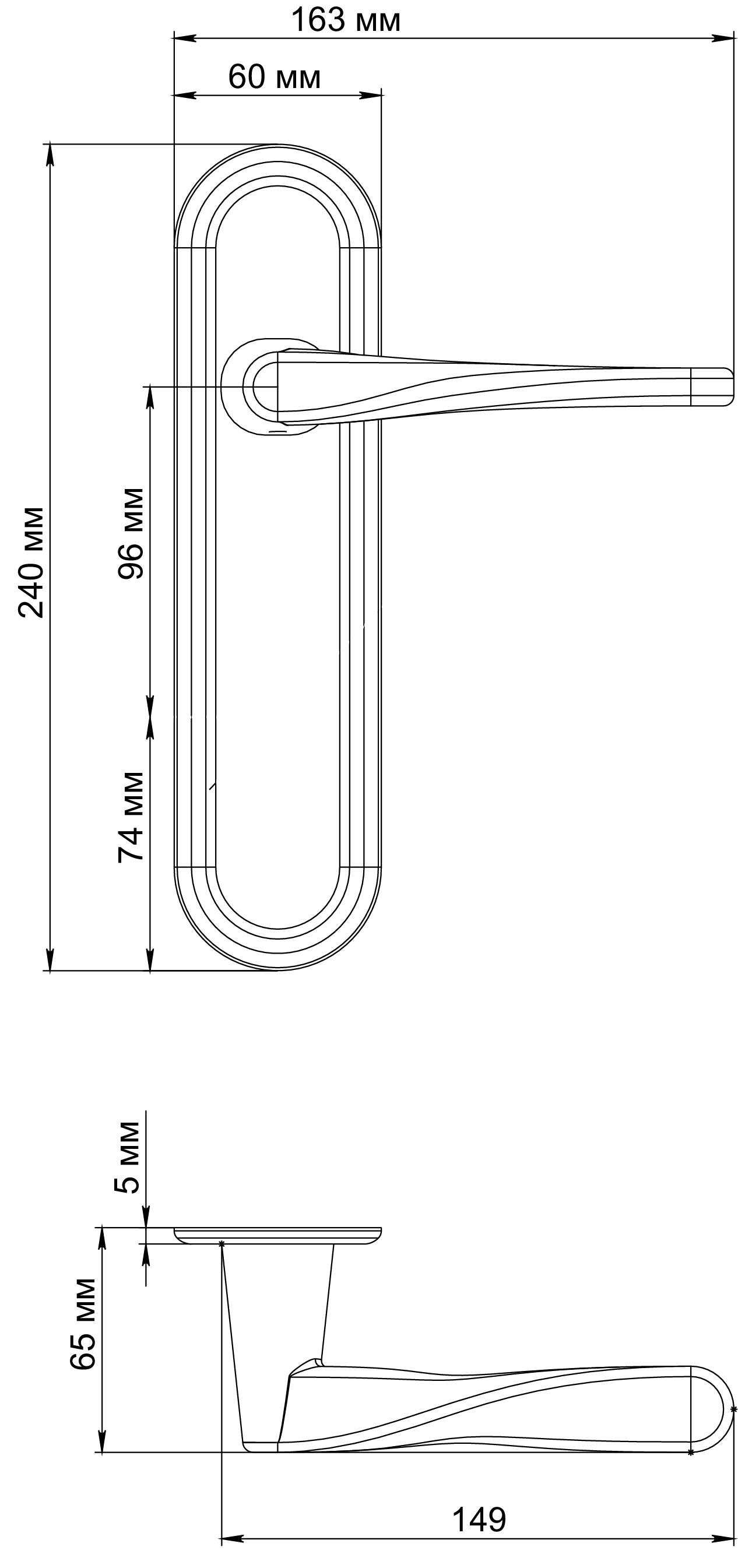 Ручка дверная THE OLYMPICS PLR WF на планке, цвет Зимняя стужа/Winter Frost фото фурнитура Уральск