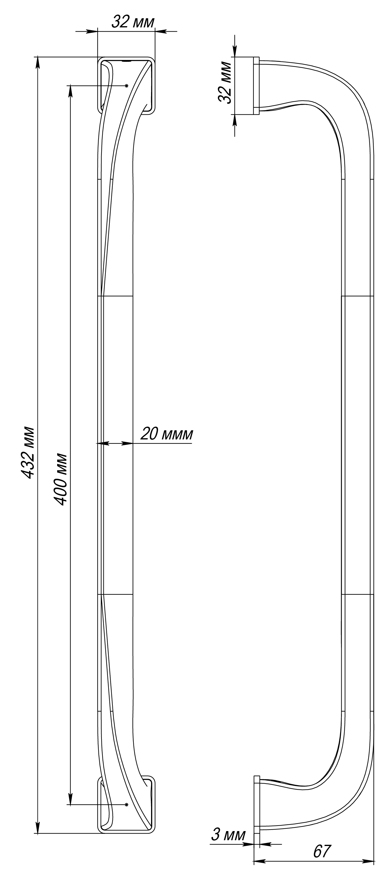 Ручка-скоба WD CONCERT HALL PH SMI, цвет Весенняя дымка/Spring Mist фото купить в Уральске