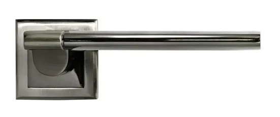 AGBAR, ручка дверная MH-21 SN/BN-S, на квадратной накладке, цвет - бел. никель/черн. никель фото купить в Уральске