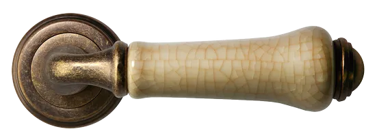 UMBERTO, ручка дверная MH-41-CLASSIC OMB/CH, цвет-старая мат.бронза/шампань фото купить в Уральске