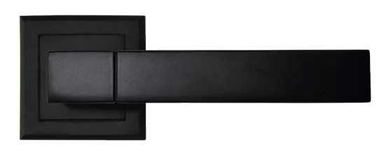 FUKOKU, ручка дверная на квадратной накладке MH-28 BL-S, цвет - черный фото купить в Уральске
