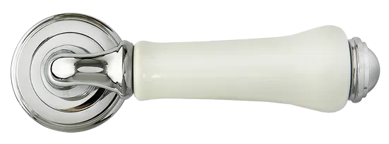UMBERTO, ручка дверная MH-41-CLASSIC PC/W, цвет- хром/белый фото купить в Уральске
