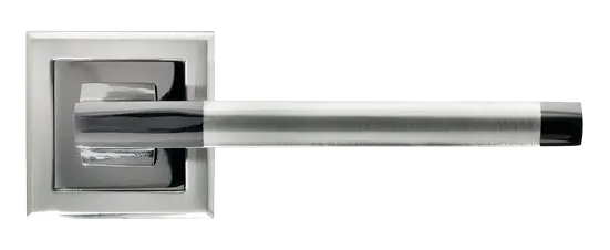 PANTS, ручка дверная MH-35 SN/BN-S, на квадратной накладке, цвет - бел. никель/черн. никель фото купить в Уральске
