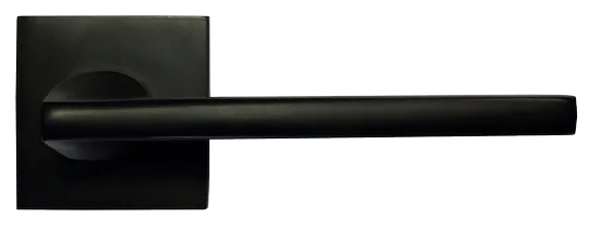 KAFFEE, ручка дверная на квадратной накладке MH-50-S6 BL, цвет - черный фото купить в Уральске