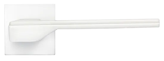 PIERRES, ручка дверная на квадратной накладке MH-49-S6 W, цвет - белый фото купить в Уральске