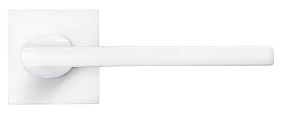 KAFFEE, ручка дверная на квадратной накладке MH-50-S6 W, цвет - белый фото купить в Уральске