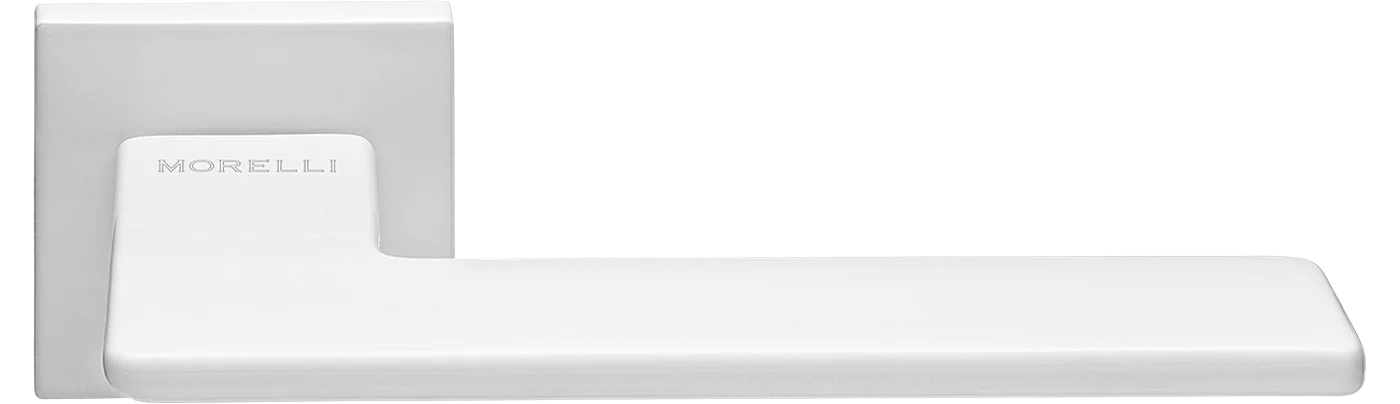 PLATEAU, ручка дверная на квадратной накладке MH-51-S6 W, цвет - белый фото купить Уральск