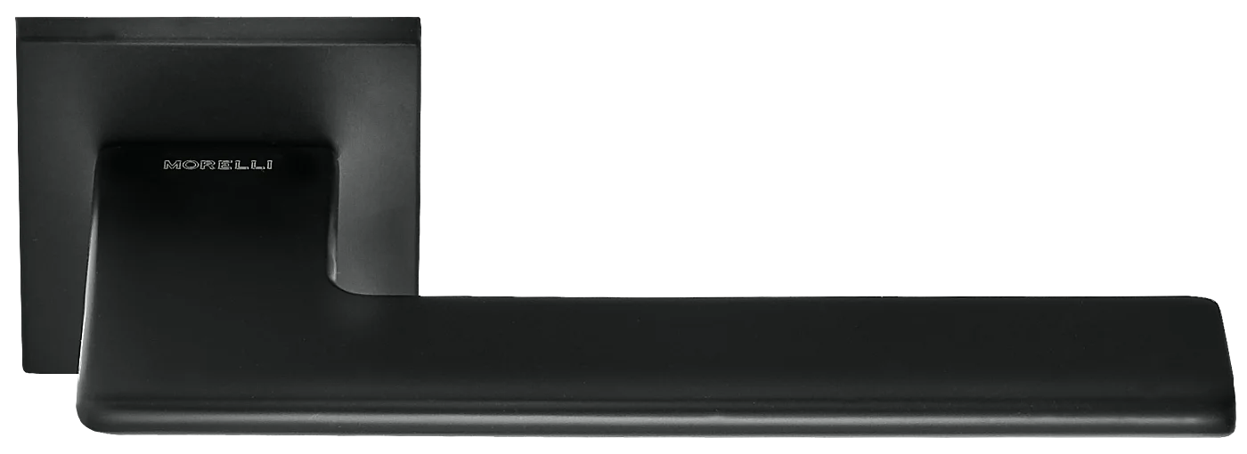 PLATEAU, ручка дверная на квадратной накладке MH-51-S6 BL, цвет - черный фото купить Уральск