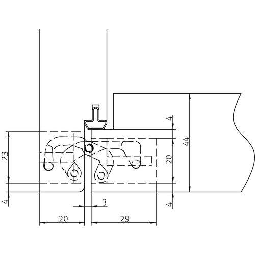 HH-19 B, скрытая петля, цвет - черный фото фурнитура Уральск
