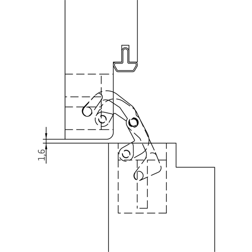 HH-19 B, скрытая петля, цвет - черный фотомореллиУральск