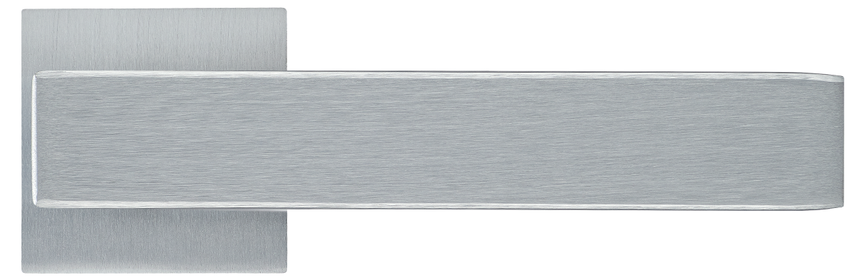LOT ручка дверная  на квадратной розетке 6 мм, MH-56-S6 SSC, цвет - супер матовый хром фото купить в Уральске