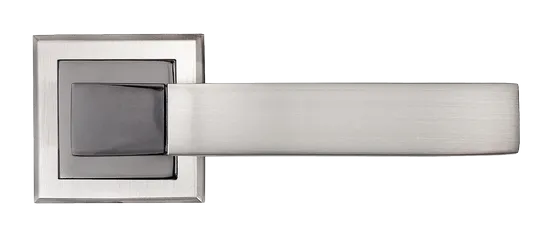FUKOKU, ручка дверная MH-28 SN/BN-S, на квадратной накладке, цвет - бел. никель/черн. никель фото купить в Уральске
