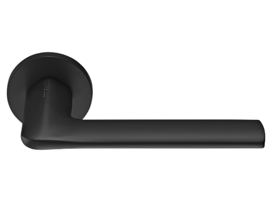 Ручка дверная "OAKA" на круглой розетке 6 мм, MH-61-R6 BL, цвет - чёрный фото купить Уральск