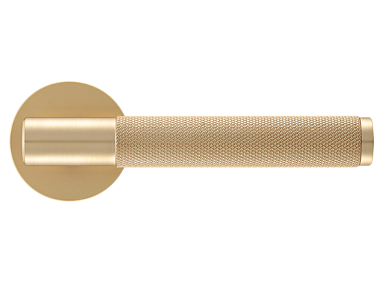 Ручка дверная "AZRIELI" на круглой розетке 6 мм, MH-57-R6T MSG, цвет - мат. сатинированное золото фото купить в Уральске