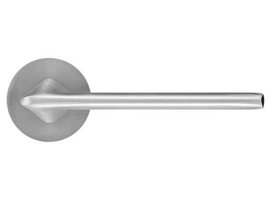 Ручка дверная "OAKA" на круглой розетке 6 мм, MH-61-R6 MSC цвет - мат. сатинированный хром фото купить в Уральске
