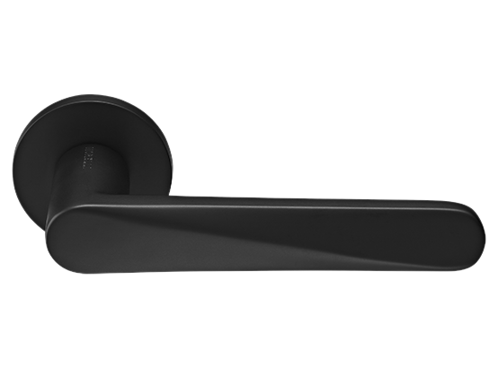 CAYAN - ручка дверная  на круглой розетке 6 мм, MH-58-R6 BL,  цвет - чёрный фото купить Уральск