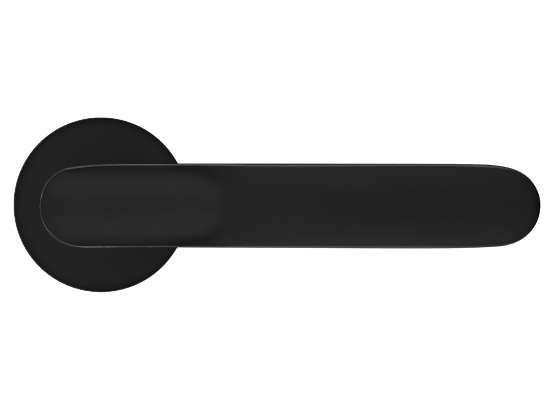 GARAK  ручка дверная на круглой розетке 6 мм, MH-59-R6 BL, цвет - чёрный фото купить в Уральске
