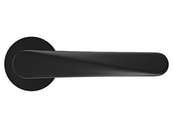CAYAN - ручка дверная  на круглой розетке 6 мм, MH-58-R6 BL,  цвет - чёрный фото купить в Уральске